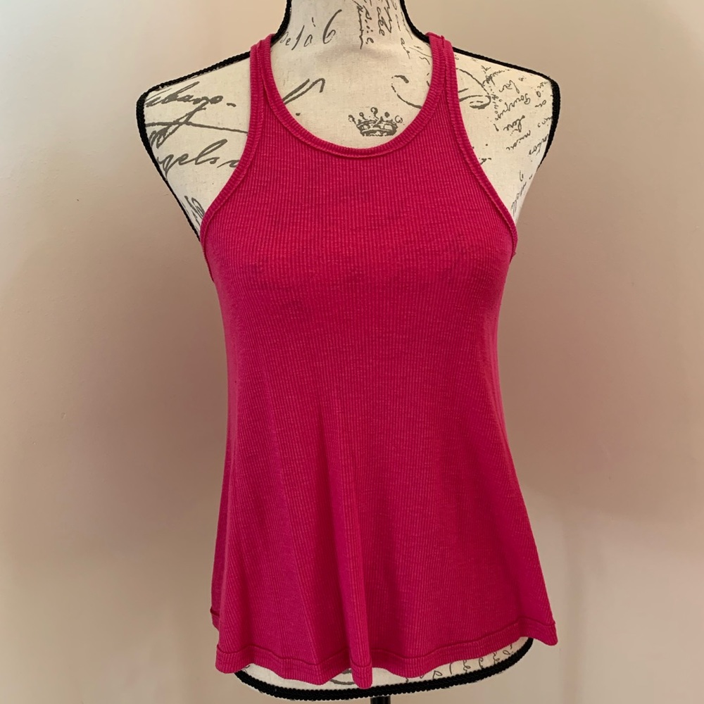 Free People Long Beach tank in dark pink
